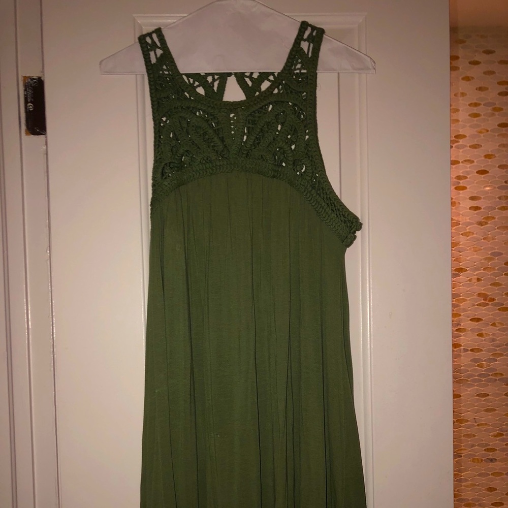 Olive green loft dress